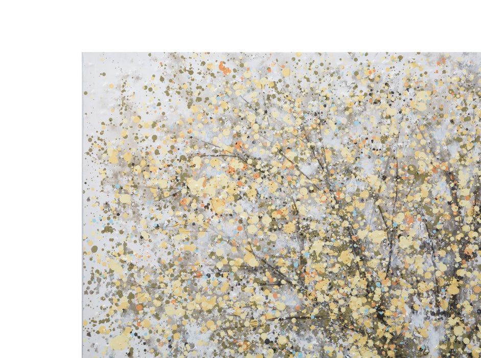 Tablou decorativ Pictat Manual Mauro Ferretti Tree Simple A, 80X3,8X120 cm, Multicolor