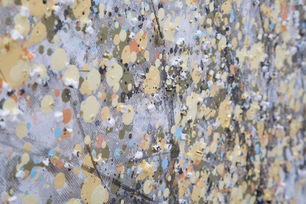Tablou decorativ Pictat Manual Mauro Ferretti Tree Simple A, 80X3,8X120 cm, Multicolor