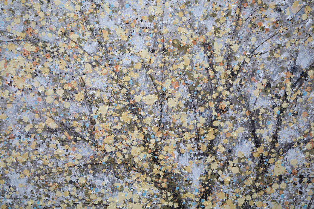 Tablou decorativ Pictat Manual Mauro Ferretti Tree Simple A, 80X3,8X120 cm, Multicolor