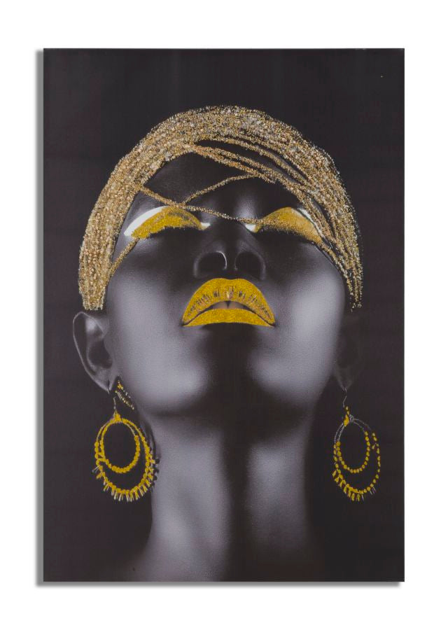 Tablou decorativ Mauro Ferretti Massai Lady, Canvas, 80X3,8X120 cm, Multicolor