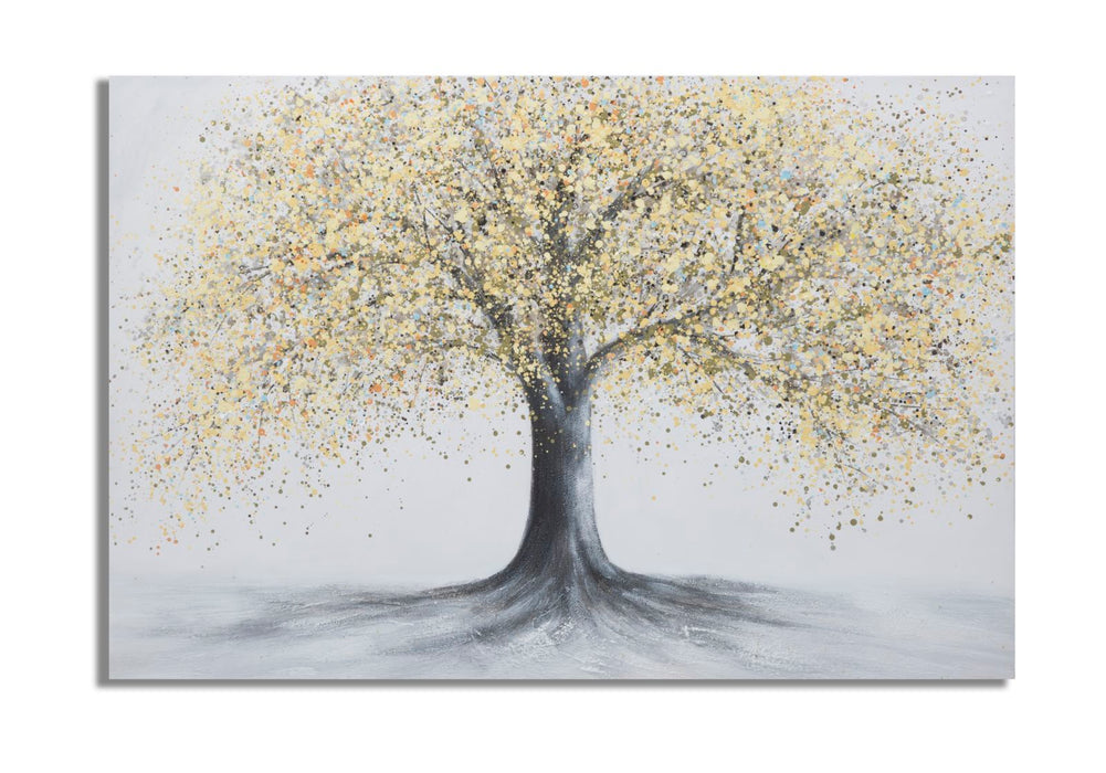 Tablou decorativ Pictat Manual Mauro Ferretti Tree Simple B, 120X3,8X80 cm, Multicolor
