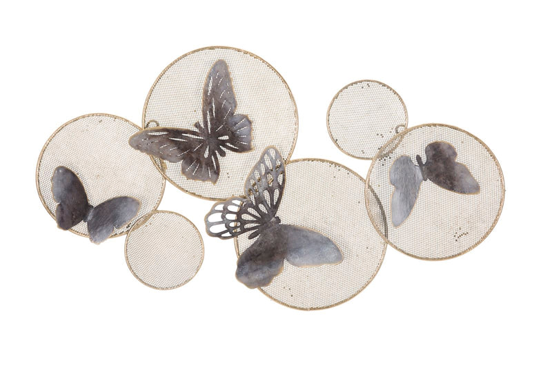 Decoratiune de Perete Mauro Ferretti Butterfly Dark  66X5X38 cm, Multicolor