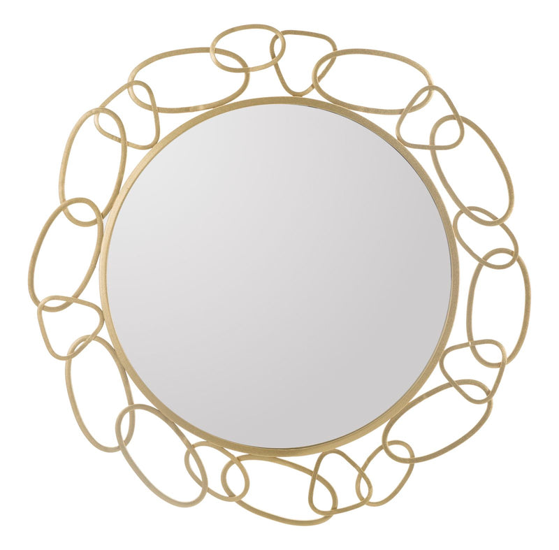 Oglinda decorativa Mauro Ferretti Chain Gold  Ø 84X2 cm, Auriu