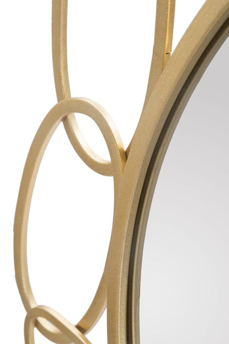 Oglinda decorativa Mauro Ferretti Chain Gold  Ø 84X2 cm, Auriu