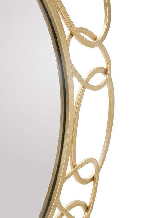 Oglinda decorativa Mauro Ferretti Chain Gold  Ø 84X2 cm, Auriu