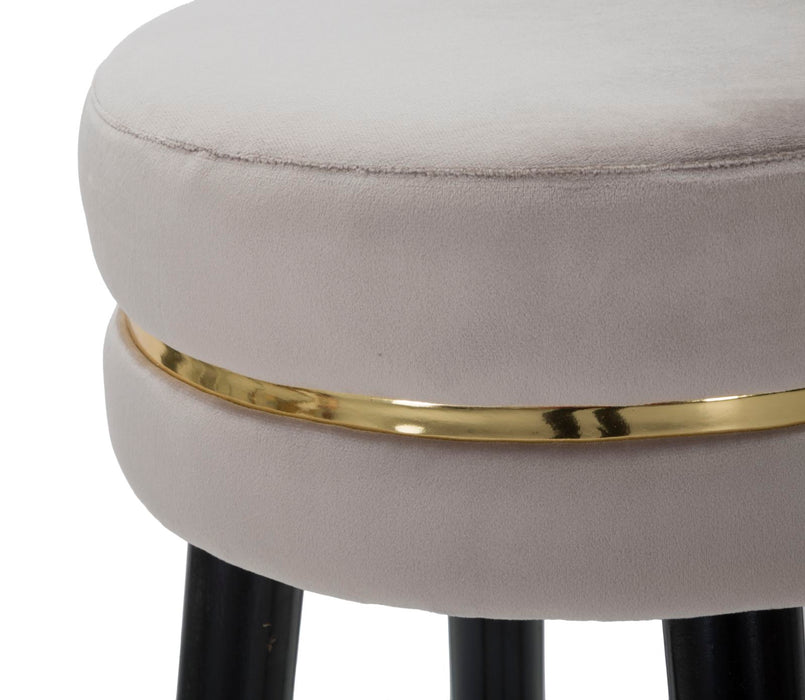 Scaun Bar Mauro Ferretti Paris Grigio/Gold  Ø 35X74 cm,  Argintiu/ Negru/ Auriu