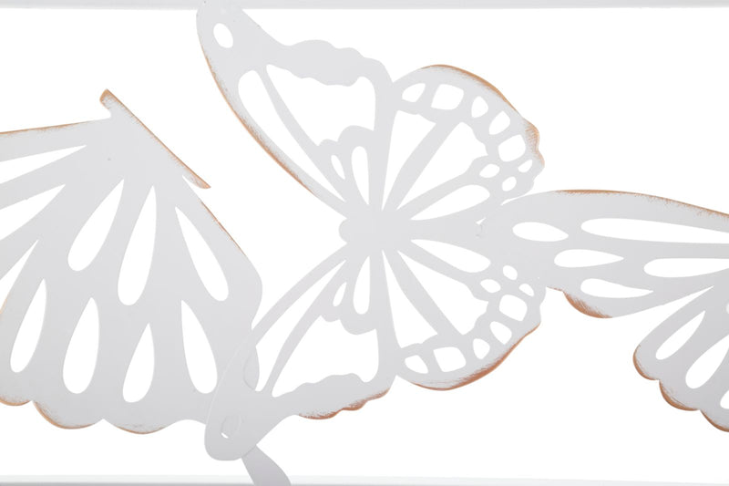 Oglinda decorativa Mauro Ferretti White Butterfly  85X1X115 cm, Alb