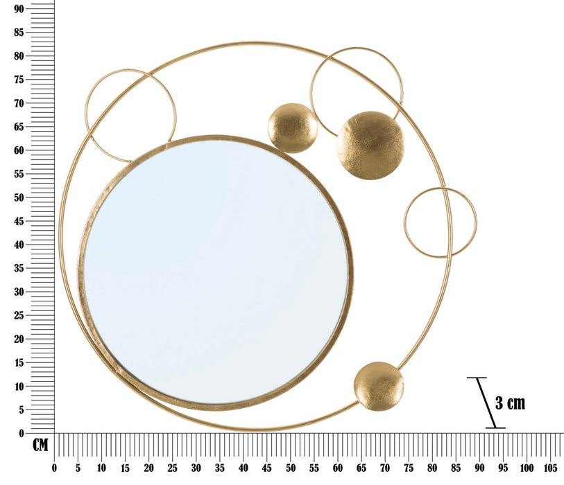 Oglinda decorativa Mauro Ferretti Planet  90X3X83 cm, Auriu