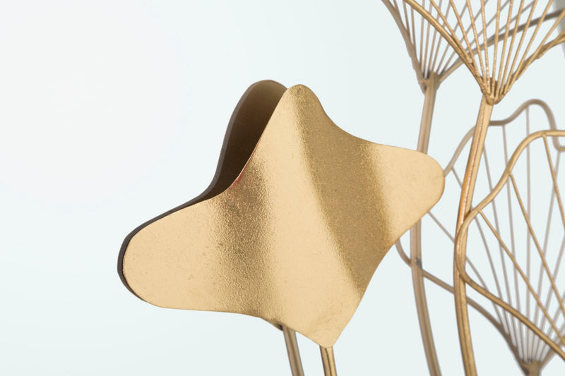 Oglinda decorativa Mauro Ferretti With Flower  75X3,5X72 cm, Auriu