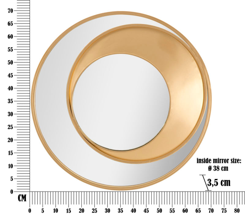 Oglinda decorativa Mauro Ferretti Vortic  Ø 70X3,5 cm, Auriu