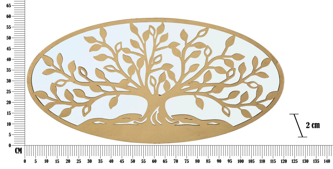 Decoratiune de Perete Mauro Ferretti Albero della Vita Mirror  120X2X60 cm, Auriu