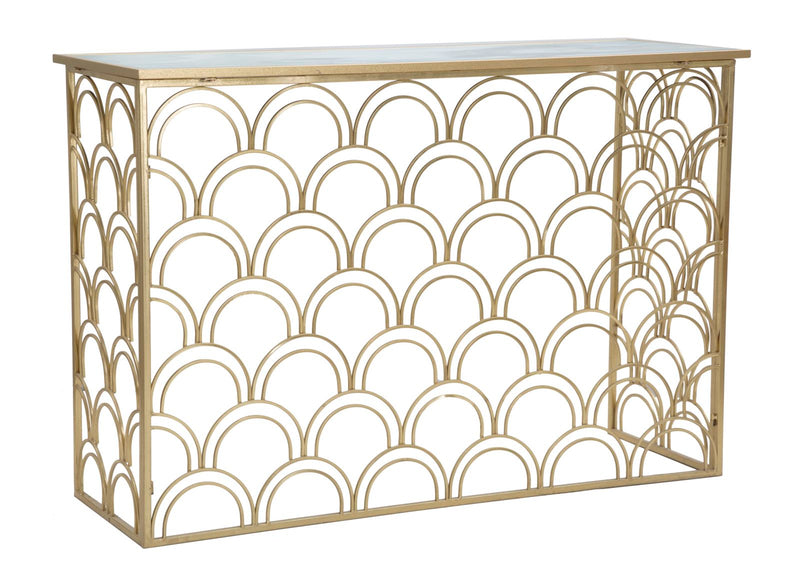Consola Mauro Ferretti Arc  120X40X80,5 cm, Auriu/Multicolor