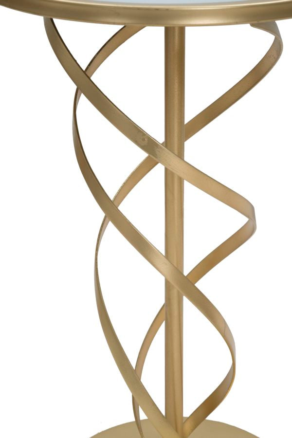 Masuta Mauro Ferretti Glam Spiral  Ø 38X61,5 cm, Auriu/Multicolor