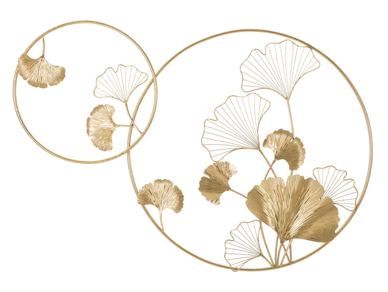 Decoratiune de Perete Mauro Ferretti  Double Leaf  120,5X4,2X80,5 cm, Auriu