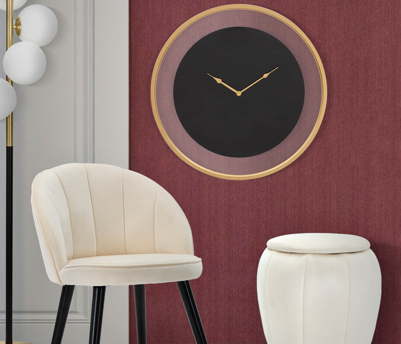 Ceas decorativ de Perete Mauro Ferretti  Fashion  Ø 60X5 cm, Auriu/Negru