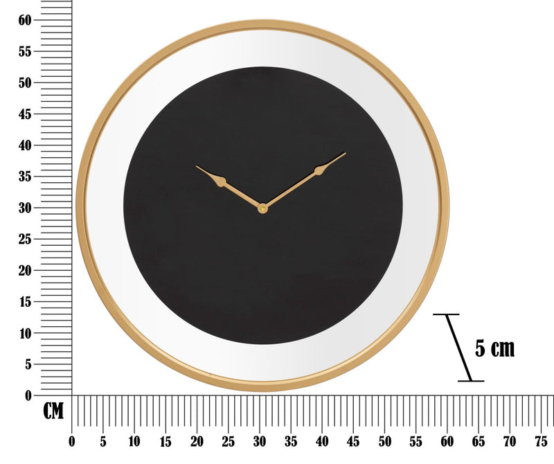 Ceas decorativ de Perete Mauro Ferretti  Fashion  Ø 60X5 cm, Auriu/Negru