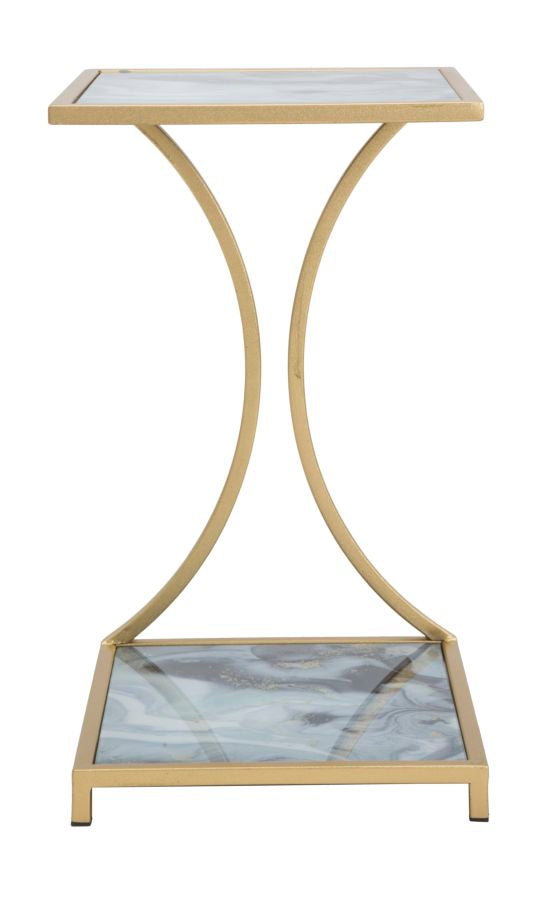 Masuta Mauro Ferretti Glam Level  40X35X60 cm, Auriu/Multicolor