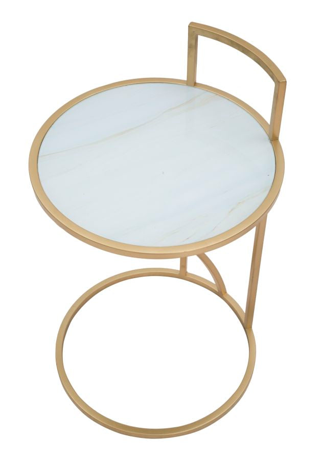 Masuta Mauro Ferretti Glam Sofy  Ø 38X61 cm, Auriu/Multicolor