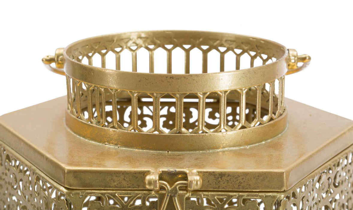 Suport Lumanare Mauro Ferretti Goldy  25X21X33 cm, Auriu