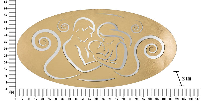 Decoratiune de Perete Mauro Ferretti Nativity Gold A,  120X2X60 cm, Auriu