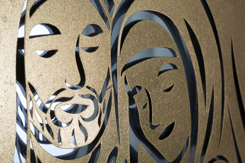Decoratiune de Perete Mauro Ferretti Nativity Gold B,  120X2X60 cm, Auriu