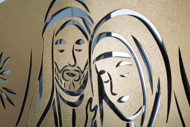 Decoratiune de Perete Mauro Ferretti Nativity Gold B,  120X2X60 cm, Auriu