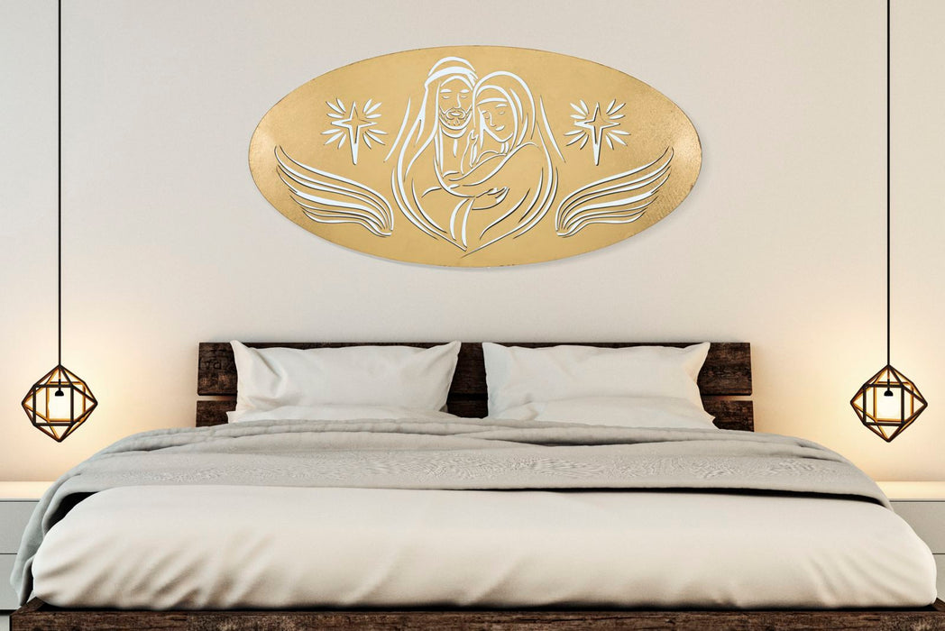 Decoratiune de Perete Mauro Ferretti Nativity Gold B,  120X2X60 cm, Auriu