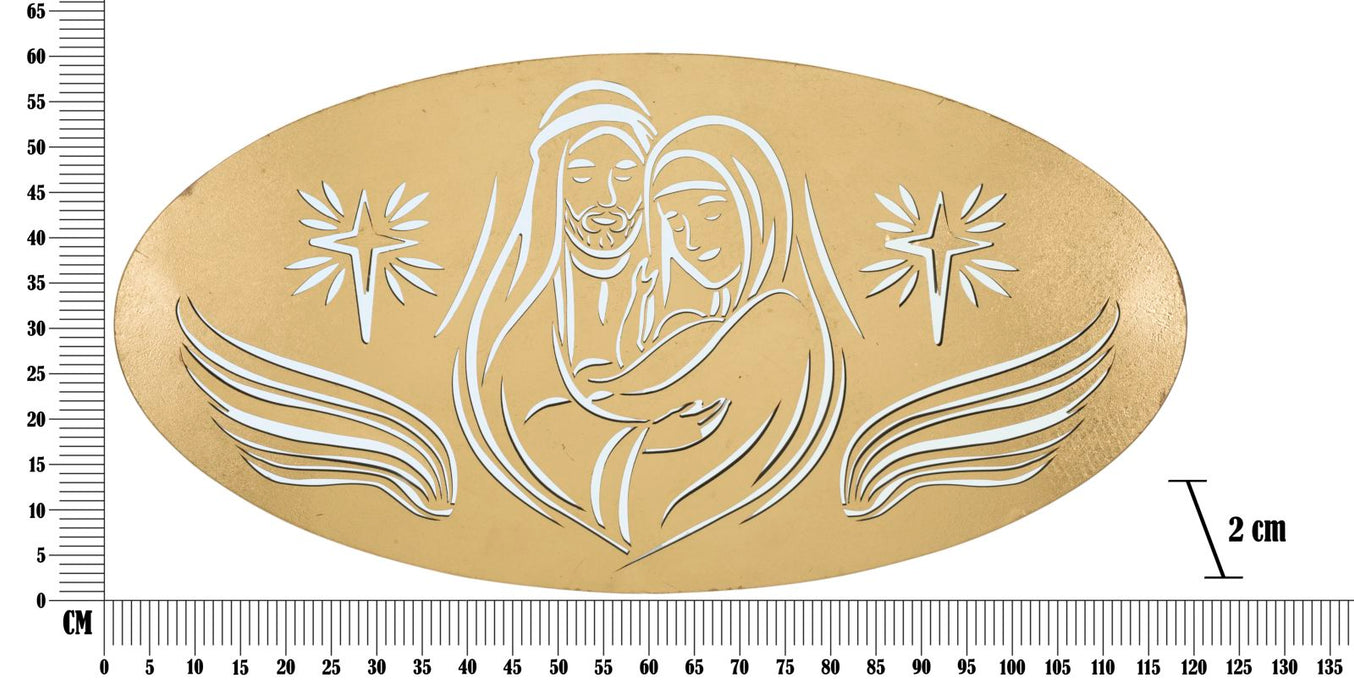 Decoratiune de Perete Mauro Ferretti Nativity Gold B,  120X2X60 cm, Auriu