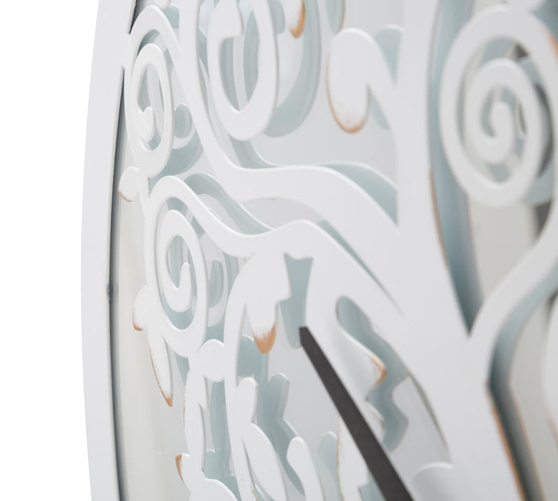 Ceas decorativ de Perete Mauro Ferretti  White Tree  Ø 55X4,5 cm, Alb