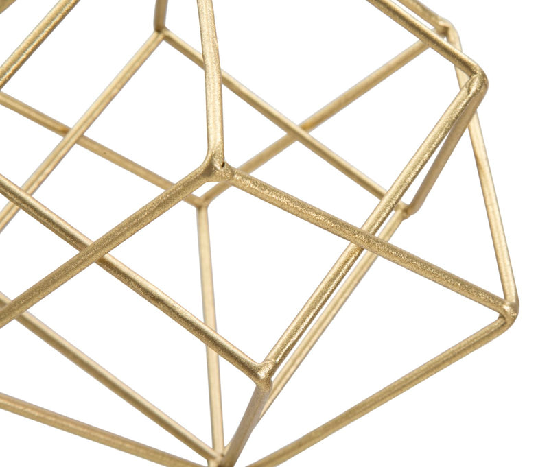 Decoratiune Mauro Ferretti Cube  16X18X52,5 cm, Auriu/Alb