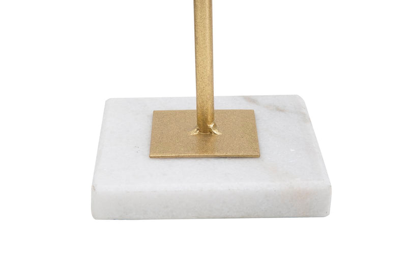 Decoratiune Mauro Ferretti Cube  16X18X41,5 cm, Auriu/Alb