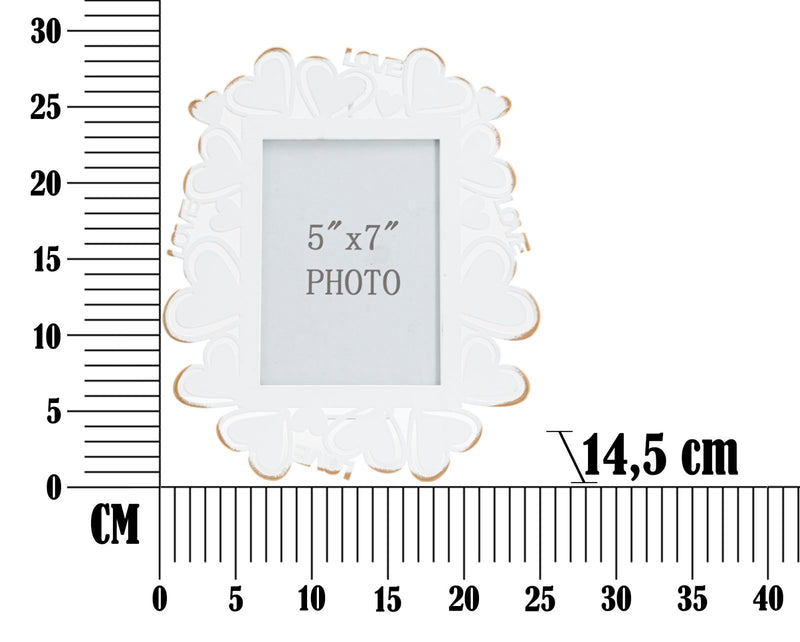 Rama Foto Mauro Ferretti  25X14,5X27,7 Min 2 , Dimensiunea Interioara 12,5X17,5  cm, Alb / Auriu