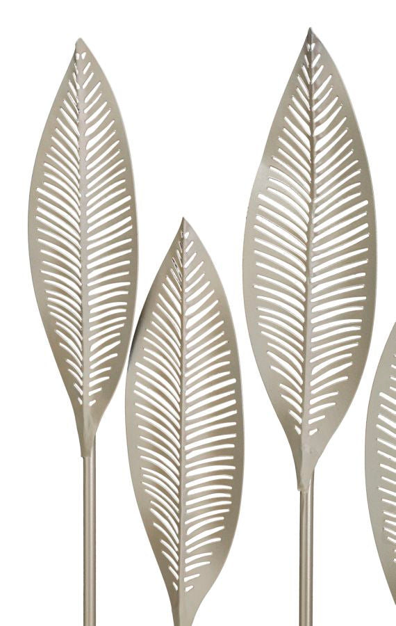 Decoratiune Mauro Ferretti Shot Leaf  47X10X52,5 cm, Auriu