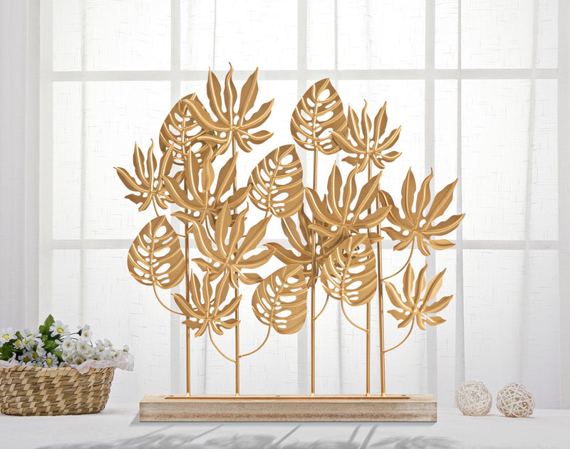 Decoratiune Mauro Ferretti  Palm  56X10X57,5 cm, Auriu