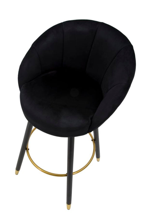 Scaun Bar Mauro Ferretti Prague Nero  55X56X104 cm, Negru/ Auriu