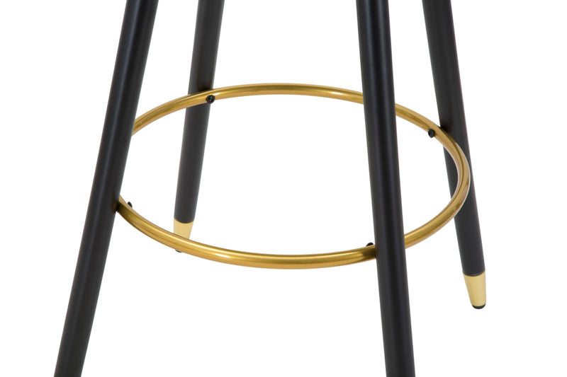 Scaun Bar Mauro Ferretti Prague Nero  55X56X104 cm, Negru/ Auriu