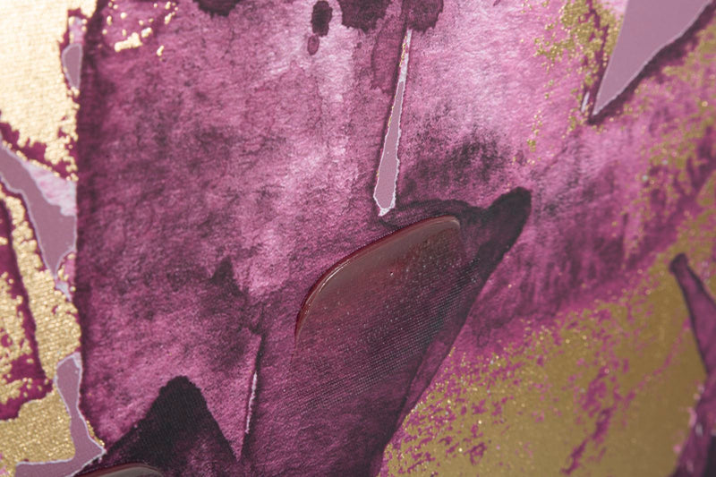 Tablou decorativ Mauro Ferretti Dark Leaves 80X3X120 cm, Multicolor