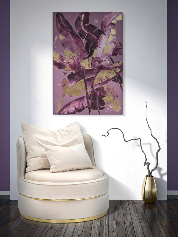 Tablou decorativ Mauro Ferretti Dark Leaves 80X3X120 cm, Multicolor