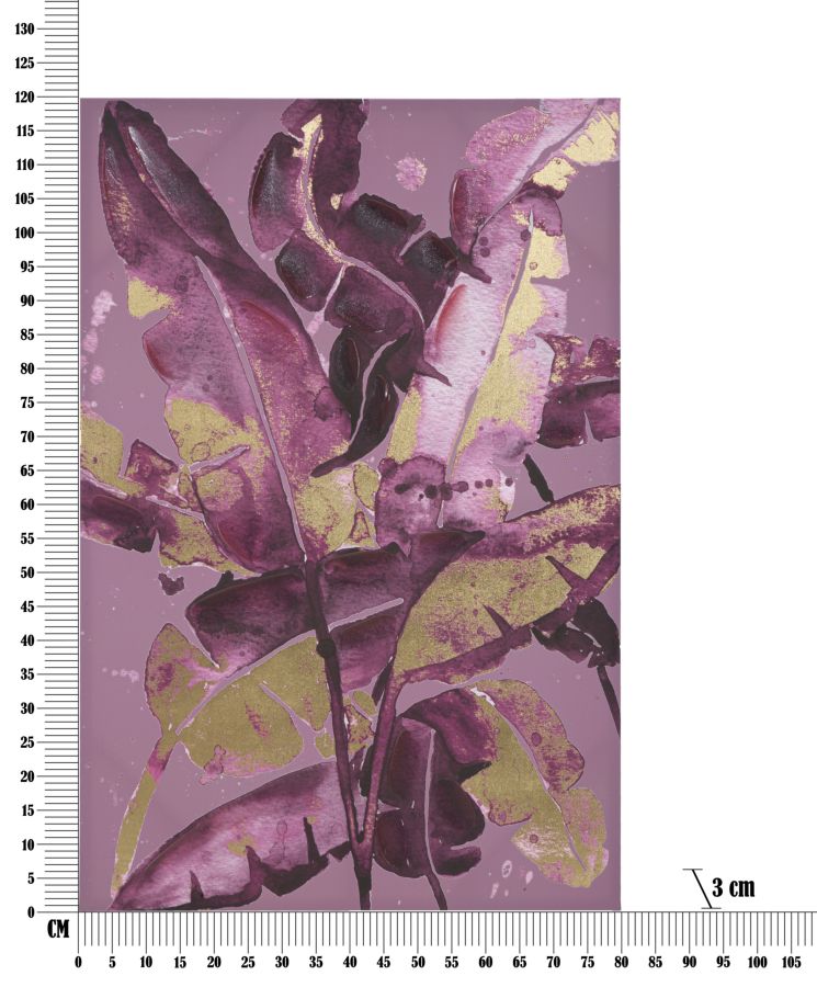 Tablou decorativ Mauro Ferretti Dark Leaves 80X3X120 cm, Multicolor