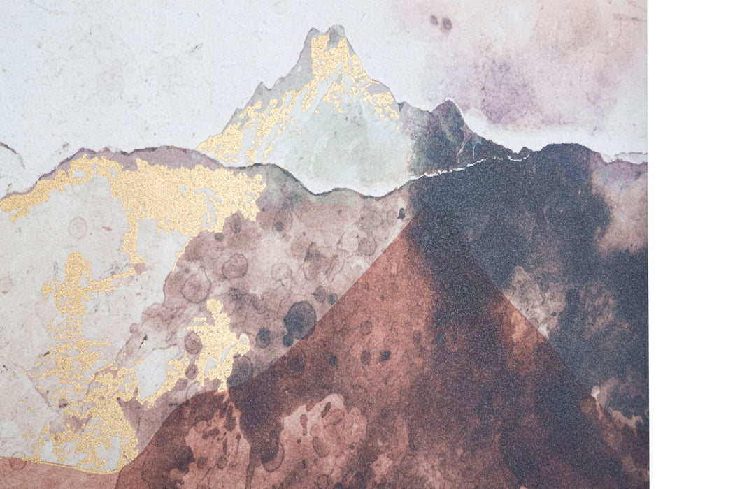 Tablou decorativ Mauro Ferretti Brown Mountain  80X3X120 cm, Multicolor
