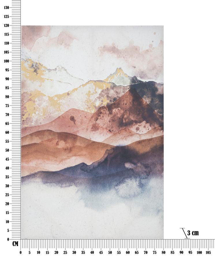 Tablou decorativ Mauro Ferretti Brown Mountain  80X3X120 cm, Multicolor