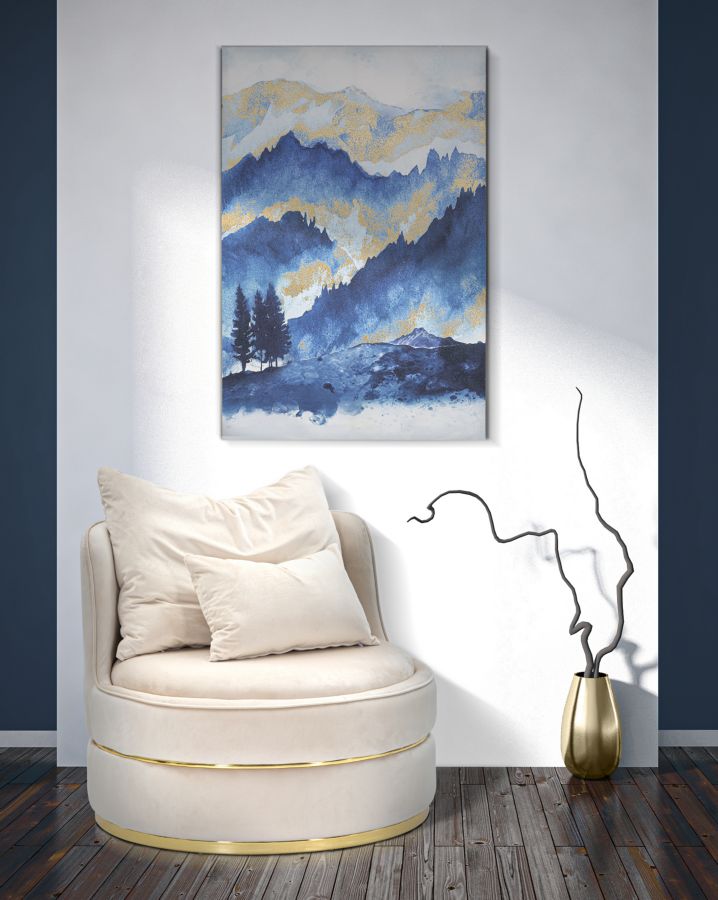 Tablou decorativ Mauro Ferretti Mountain Tree  80X3X120 cm, Multicolor