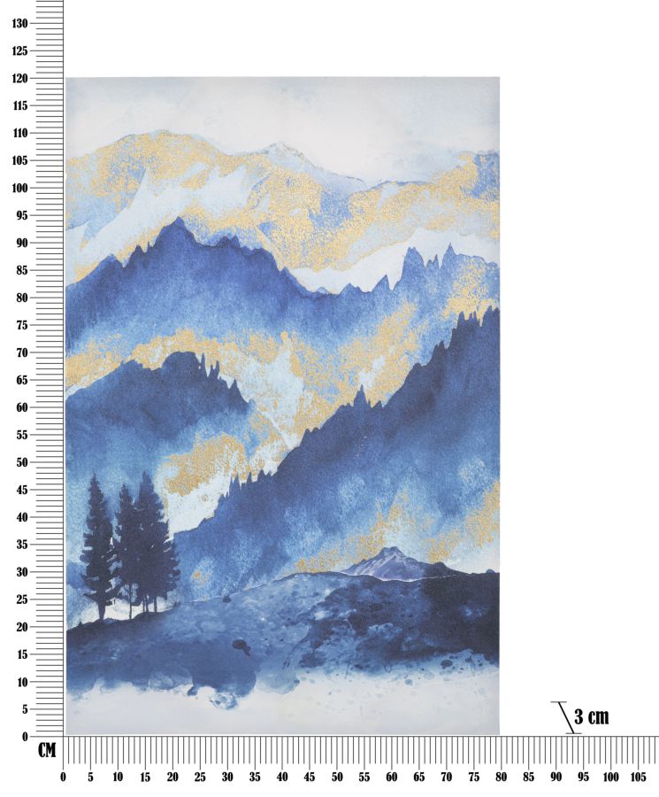 Tablou decorativ Mauro Ferretti Mountain Tree  80X3X120 cm, Multicolor
