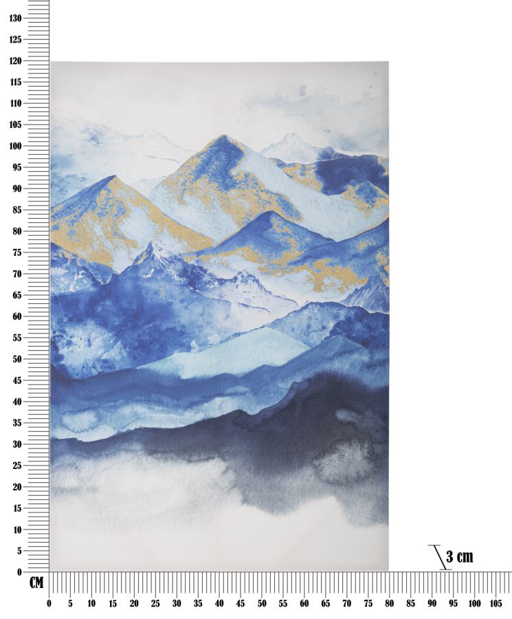 Tablou decorativ Mauro Ferretti Mountain  80X3X120 cm, Multicolor