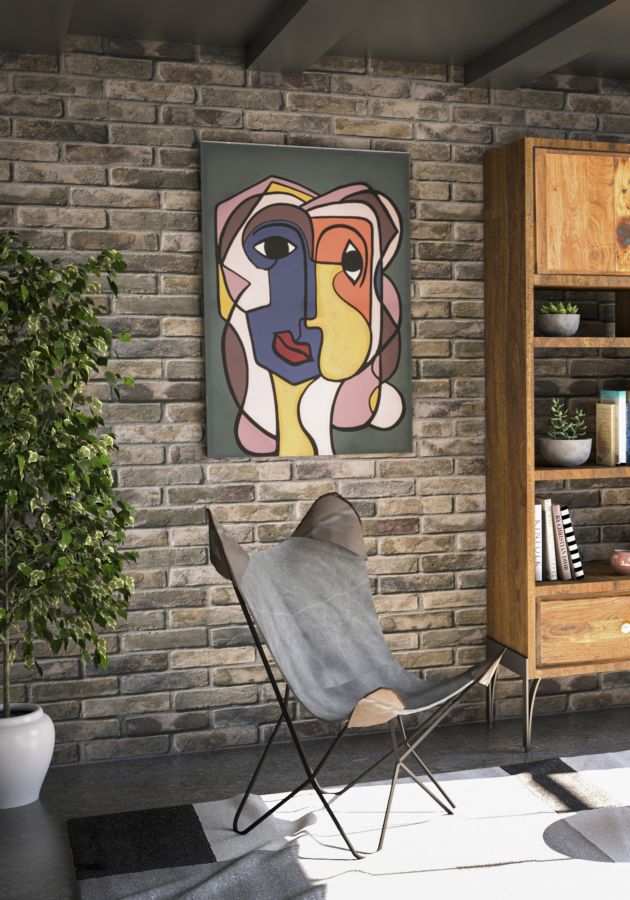 Tablou decorativ Mauro Ferretti Double Face  60X3X90 cm, Multicolor