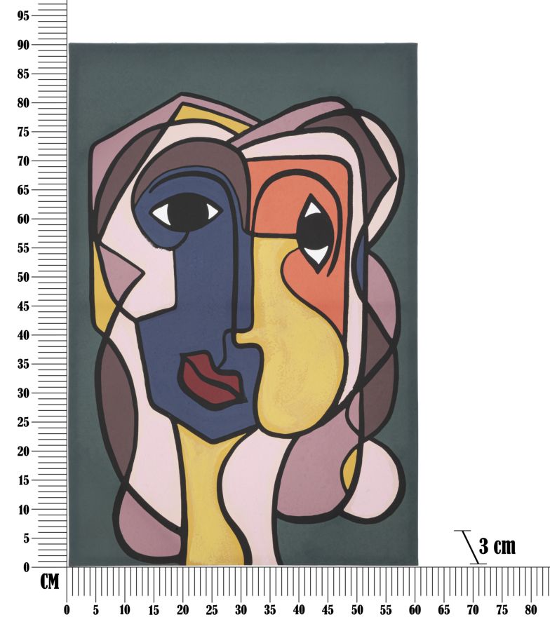 Tablou decorativ Mauro Ferretti Double Face  60X3X90 cm, Multicolor
