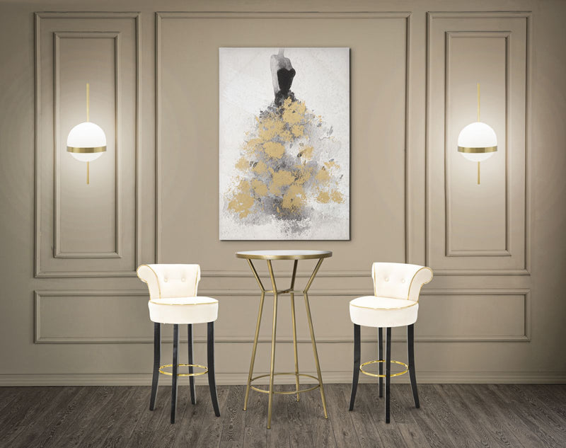Scaun Bar Mauro Ferretti Luxy Cream  46X48X96 cm, Crem