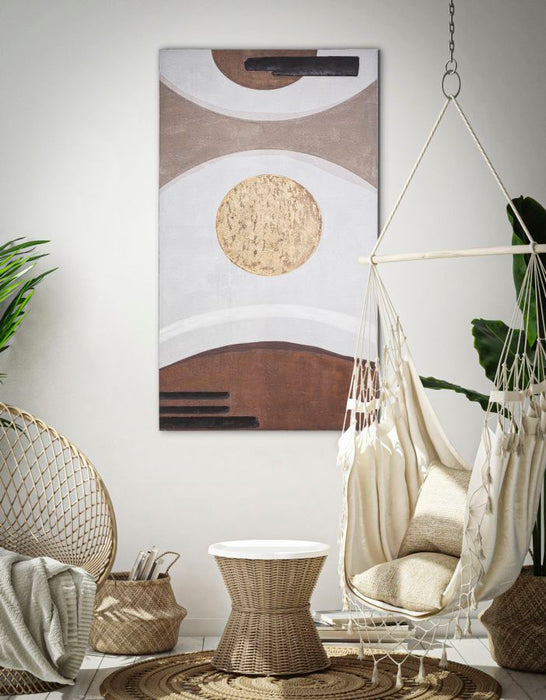 Tablou decorativ Pictat Manual Mauro Ferretti Sunry  180X4,8X100 cm, Multicolor
