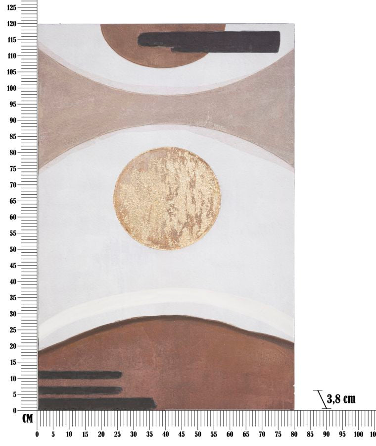 Tablou decorativ Pictat Manual Mauro Ferretti Sunry   120X3,8X80 cm, Multicolor
