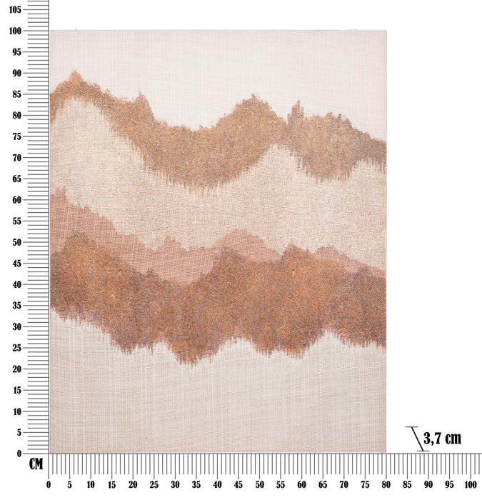 Tablou decorativ Pictat Manual Mauro Ferretti Browny  80X3,7X100 cm, Multicolor